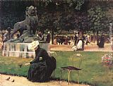 Charles Courtney Curran Famous Paintings - In the Luxembourg Garden